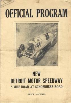 Motor City Speedway - Old Program